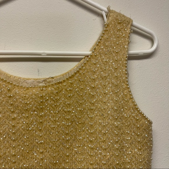 Vintage Hand Beaded Crop Top Cyn Les - Picture 5 of 10